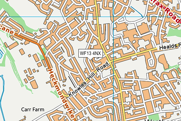 WF13 4NX map - OS VectorMap District (Ordnance Survey) WF13 4NX map - OS VectorMap District (Ordnance Survey)