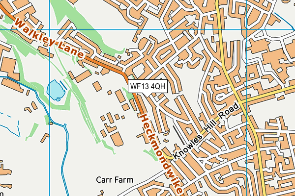 WF13 4QH map - OS VectorMap District (Ordnance Survey) WF13 4QH map - OS VectorMap District (Ordnance Survey)