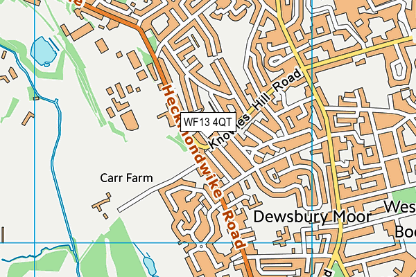 WF13 4QT map - OS VectorMap District (Ordnance Survey)
