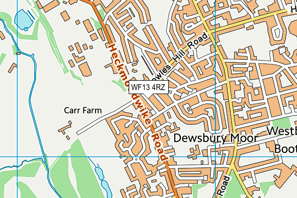 WF13 4RZ map - OS VectorMap District (Ordnance Survey) WF13 4RZ map - OS VectorMap District (Ordnance Survey)