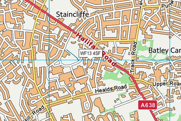 WF13 4SF map - OS VectorMap District (Ordnance Survey) WF13 4SF map - OS VectorMap District (Ordnance Survey)