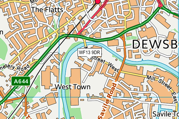 WF13 9DR map - OS VectorMap District (Ordnance Survey) WF13 9DR map - OS VectorMap District (Ordnance Survey)