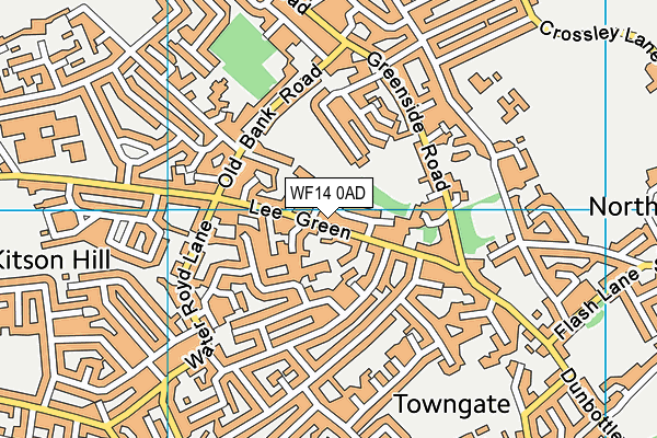 WF14 0AD map - OS VectorMap District (Ordnance Survey) WF14 0AD map - OS VectorMap District (Ordnance Survey)