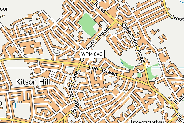 WF14 0AQ map - OS VectorMap District (Ordnance Survey) WF14 0AQ map - OS VectorMap District (Ordnance Survey)