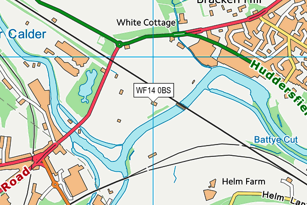 WF14 0BS map - OS VectorMap District (Ordnance Survey) WF14 0BS map - OS VectorMap District (Ordnance Survey)