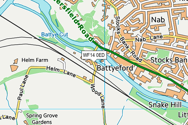 WF14 0ED map - OS VectorMap District (Ordnance Survey) WF14 0ED map - OS VectorMap District (Ordnance Survey)