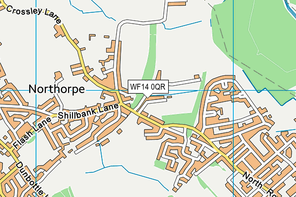 WF14 0QR map - OS VectorMap District (Ordnance Survey) WF14 0QR map - OS VectorMap District (Ordnance Survey)