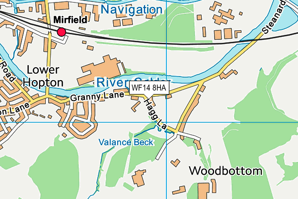 WF14 8HA map - OS VectorMap District (Ordnance Survey) WF14 8HA map - OS VectorMap District (Ordnance Survey)