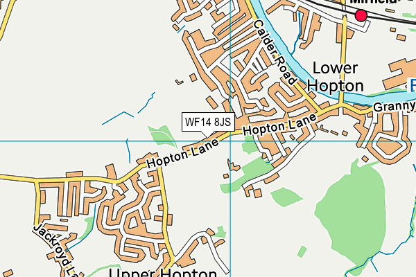 WF14 8JS map - OS VectorMap District (Ordnance Survey) WF14 8JS map - OS VectorMap District (Ordnance Survey)