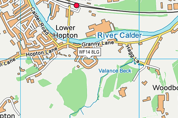 WF14 8LG map - OS VectorMap District (Ordnance Survey) WF14 8LG map - OS VectorMap District (Ordnance Survey)