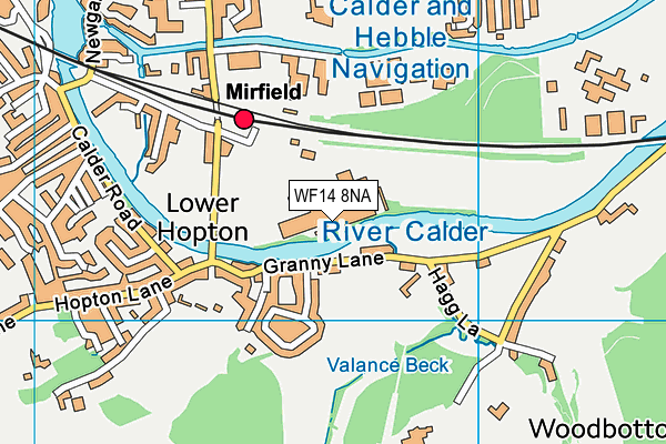 WF14 8NA map - OS VectorMap District (Ordnance Survey) WF14 8NA map - OS VectorMap District (Ordnance Survey)