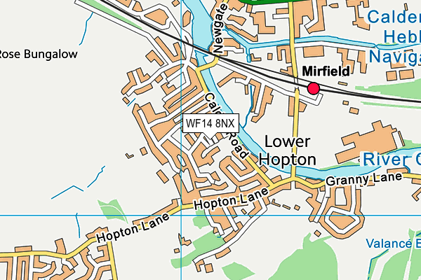 WF14 8NX map - OS VectorMap District (Ordnance Survey) WF14 8NX map - OS VectorMap District (Ordnance Survey)