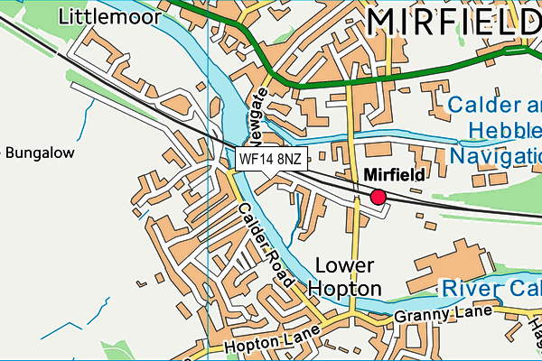 WF14 8NZ map - OS VectorMap District (Ordnance Survey) WF14 8NZ map - OS VectorMap District (Ordnance Survey)