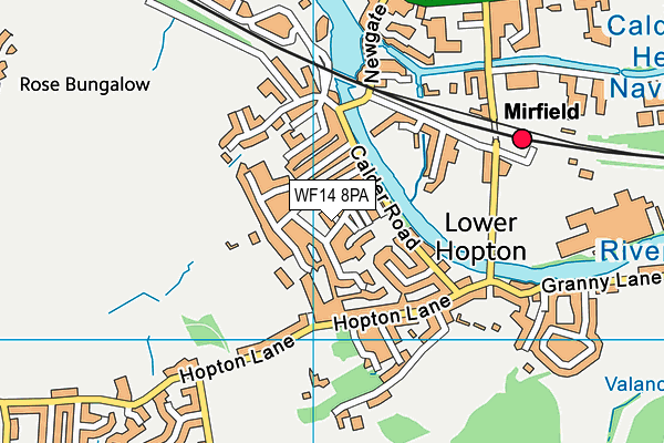 WF14 8PA map - OS VectorMap District (Ordnance Survey) WF14 8PA map - OS VectorMap District (Ordnance Survey)