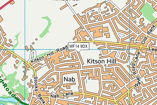 WF14 9DX map - OS VectorMap District (Ordnance Survey) WF14 9DX map - OS VectorMap District (Ordnance Survey)