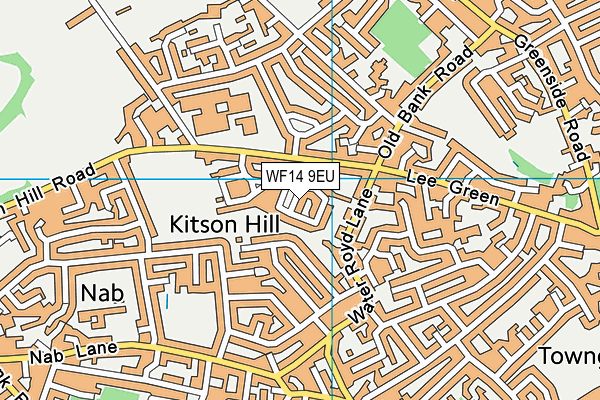 WF14 9EU map - OS VectorMap District (Ordnance Survey) WF14 9EU map - OS VectorMap District (Ordnance Survey)