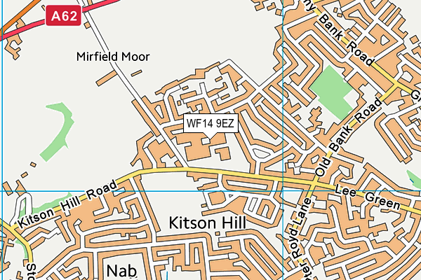 WF14 9EZ map - OS VectorMap District (Ordnance Survey) WF14 9EZ map - OS VectorMap District (Ordnance Survey)