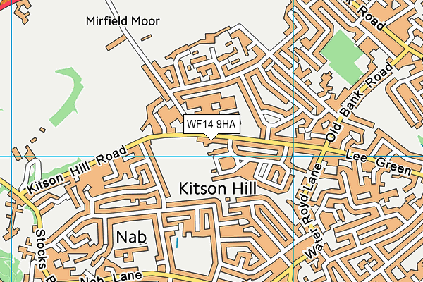 WF14 9HA map - OS VectorMap District (Ordnance Survey) WF14 9HA map - OS VectorMap District (Ordnance Survey)