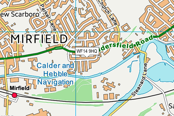 WF14 9HQ map - OS VectorMap District (Ordnance Survey) WF14 9HQ map - OS VectorMap District (Ordnance Survey)