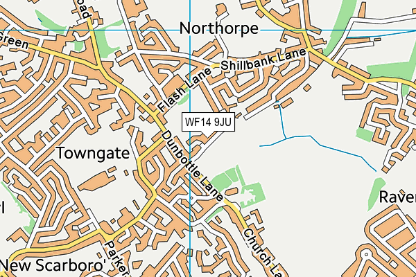 WF14 9JU map - OS VectorMap District (Ordnance Survey) WF14 9JU map - OS VectorMap District (Ordnance Survey)