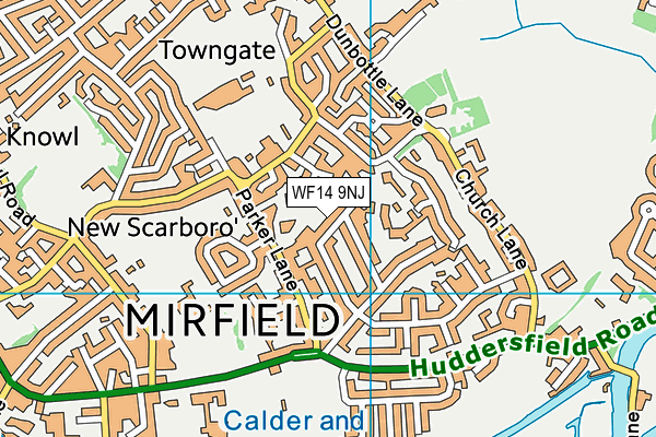 WF14 9NJ map - OS VectorMap District (Ordnance Survey) WF14 9NJ map - OS VectorMap District (Ordnance Survey)