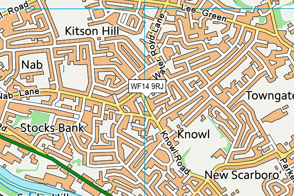 WF14 9RJ map - OS VectorMap District (Ordnance Survey) WF14 9RJ map - OS VectorMap District (Ordnance Survey)