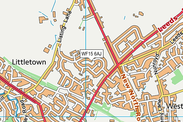 WF15 6AJ map - OS VectorMap District (Ordnance Survey) WF15 6AJ map - OS VectorMap District (Ordnance Survey)
