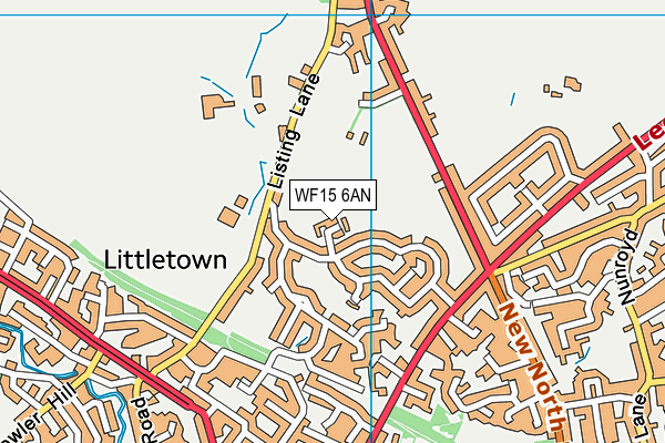 WF15 6AN map - OS VectorMap District (Ordnance Survey) WF15 6AN map - OS VectorMap District (Ordnance Survey)
