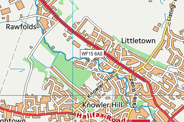 WF15 6AS map - OS VectorMap District (Ordnance Survey) WF15 6AS map - OS VectorMap District (Ordnance Survey)