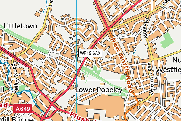 WF15 6AX map - OS VectorMap District (Ordnance Survey) WF15 6AX map - OS VectorMap District (Ordnance Survey)