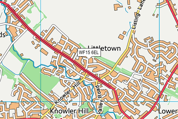 WF15 6EL map - OS VectorMap District (Ordnance Survey) WF15 6EL map - OS VectorMap District (Ordnance Survey)