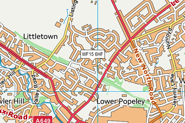 WF15 6HF map - OS VectorMap District (Ordnance Survey) WF15 6HF map - OS VectorMap District (Ordnance Survey)