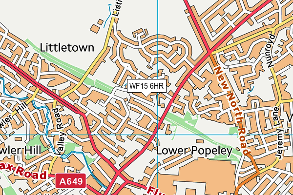 WF15 6HR map - OS VectorMap District (Ordnance Survey) WF15 6HR map - OS VectorMap District (Ordnance Survey)