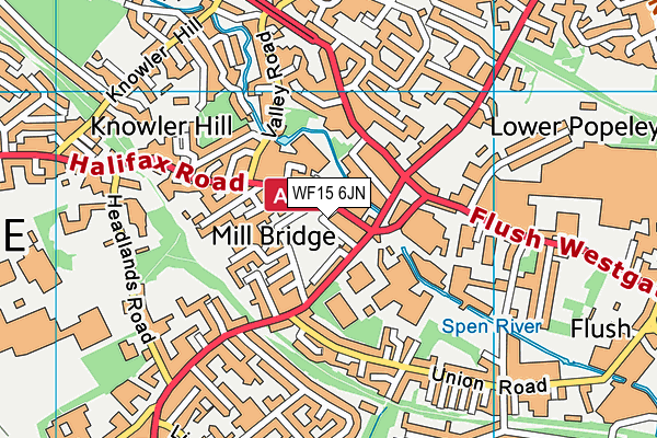 WF15 6JN map - OS VectorMap District (Ordnance Survey) WF15 6JN map - OS VectorMap District (Ordnance Survey)
