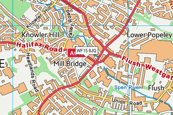 WF15 6JQ map - OS VectorMap District (Ordnance Survey) WF15 6JQ map - OS VectorMap District (Ordnance Survey)