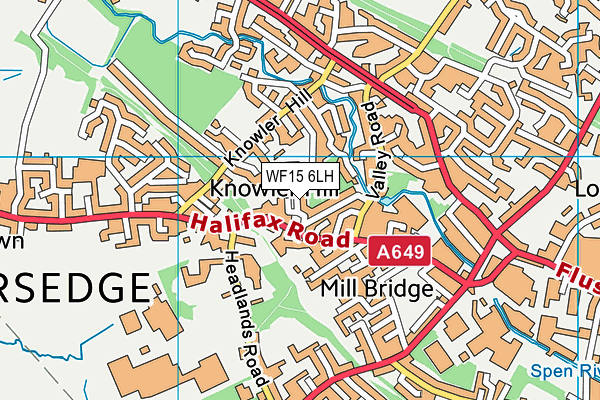 WF15 6LH map - OS VectorMap District (Ordnance Survey) WF15 6LH map - OS VectorMap District (Ordnance Survey)