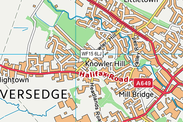 WF15 6LJ map - OS VectorMap District (Ordnance Survey) WF15 6LJ map - OS VectorMap District (Ordnance Survey)