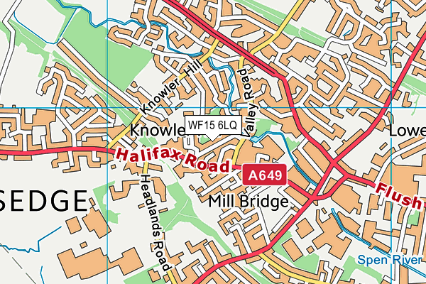 WF15 6LQ map - OS VectorMap District (Ordnance Survey) WF15 6LQ map - OS VectorMap District (Ordnance Survey)