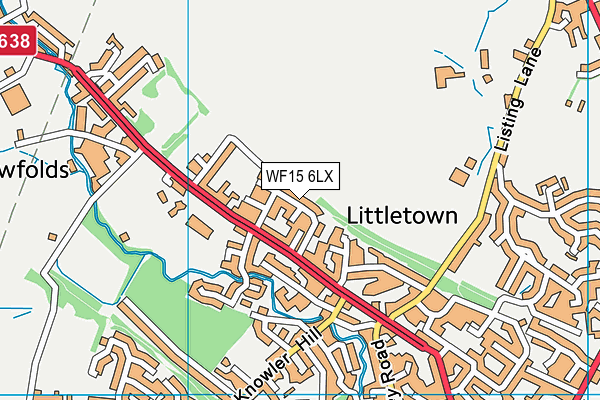 WF15 6LX map - OS VectorMap District (Ordnance Survey) WF15 6LX map - OS VectorMap District (Ordnance Survey)