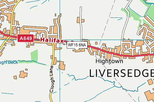 WF15 6NA map - OS VectorMap District (Ordnance Survey) WF15 6NA map - OS VectorMap District (Ordnance Survey)