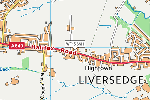 WF15 6NH map - OS VectorMap District (Ordnance Survey) WF15 6NH map - OS VectorMap District (Ordnance Survey)