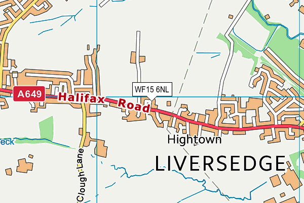 WF15 6NL map - OS VectorMap District (Ordnance Survey)