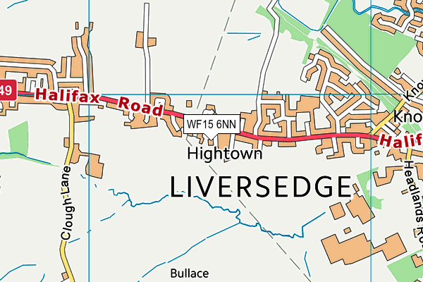 WF15 6NN map - OS VectorMap District (Ordnance Survey) WF15 6NN map - OS VectorMap District (Ordnance Survey)