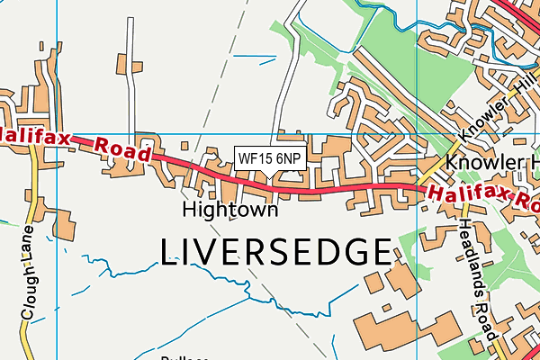 WF15 6NP map - OS VectorMap District (Ordnance Survey) WF15 6NP map - OS VectorMap District (Ordnance Survey)