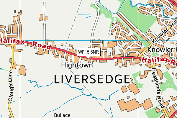 WF15 6NR map - OS VectorMap District (Ordnance Survey) WF15 6NR map - OS VectorMap District (Ordnance Survey)