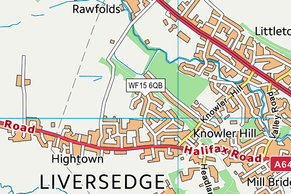 WF15 6QB map - OS VectorMap District (Ordnance Survey) WF15 6QB map - OS VectorMap District (Ordnance Survey)