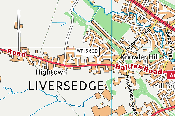 WF15 6QD map - OS VectorMap District (Ordnance Survey) WF15 6QD map - OS VectorMap District (Ordnance Survey)