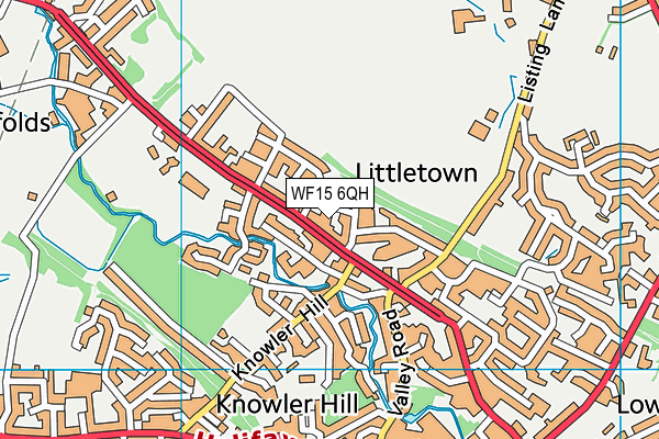 WF15 6QH map - OS VectorMap District (Ordnance Survey) WF15 6QH map - OS VectorMap District (Ordnance Survey)