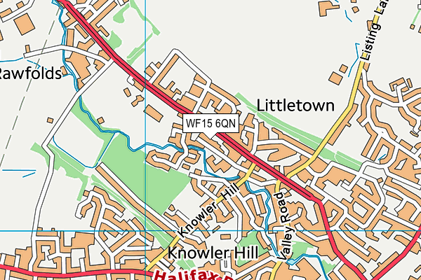 WF15 6QN map - OS VectorMap District (Ordnance Survey) WF15 6QN map - OS VectorMap District (Ordnance Survey)