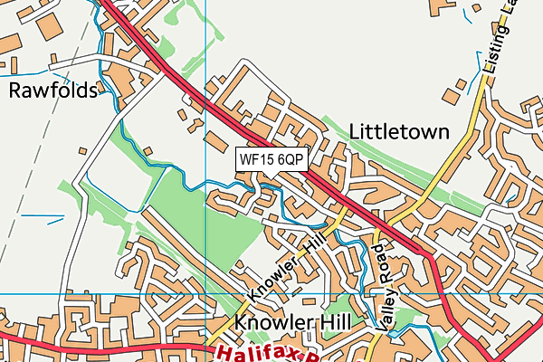 WF15 6QP map - OS VectorMap District (Ordnance Survey) WF15 6QP map - OS VectorMap District (Ordnance Survey)